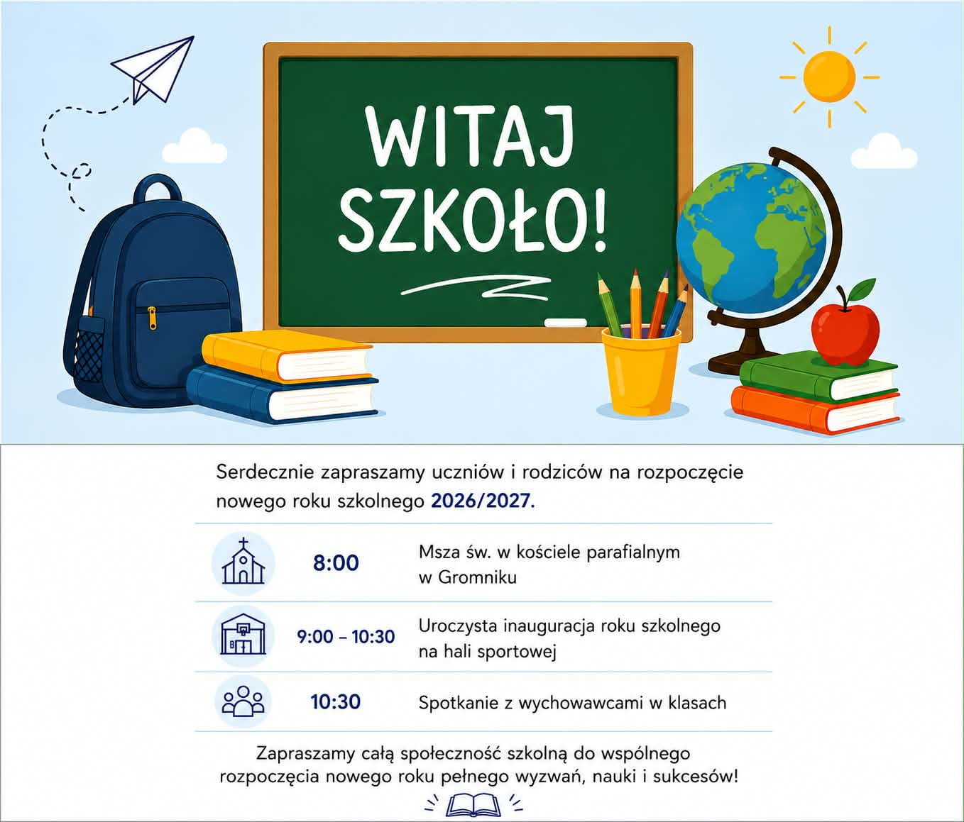 ROZPOCZĘCIE ROKU SZKOLNEGO 2026/2027