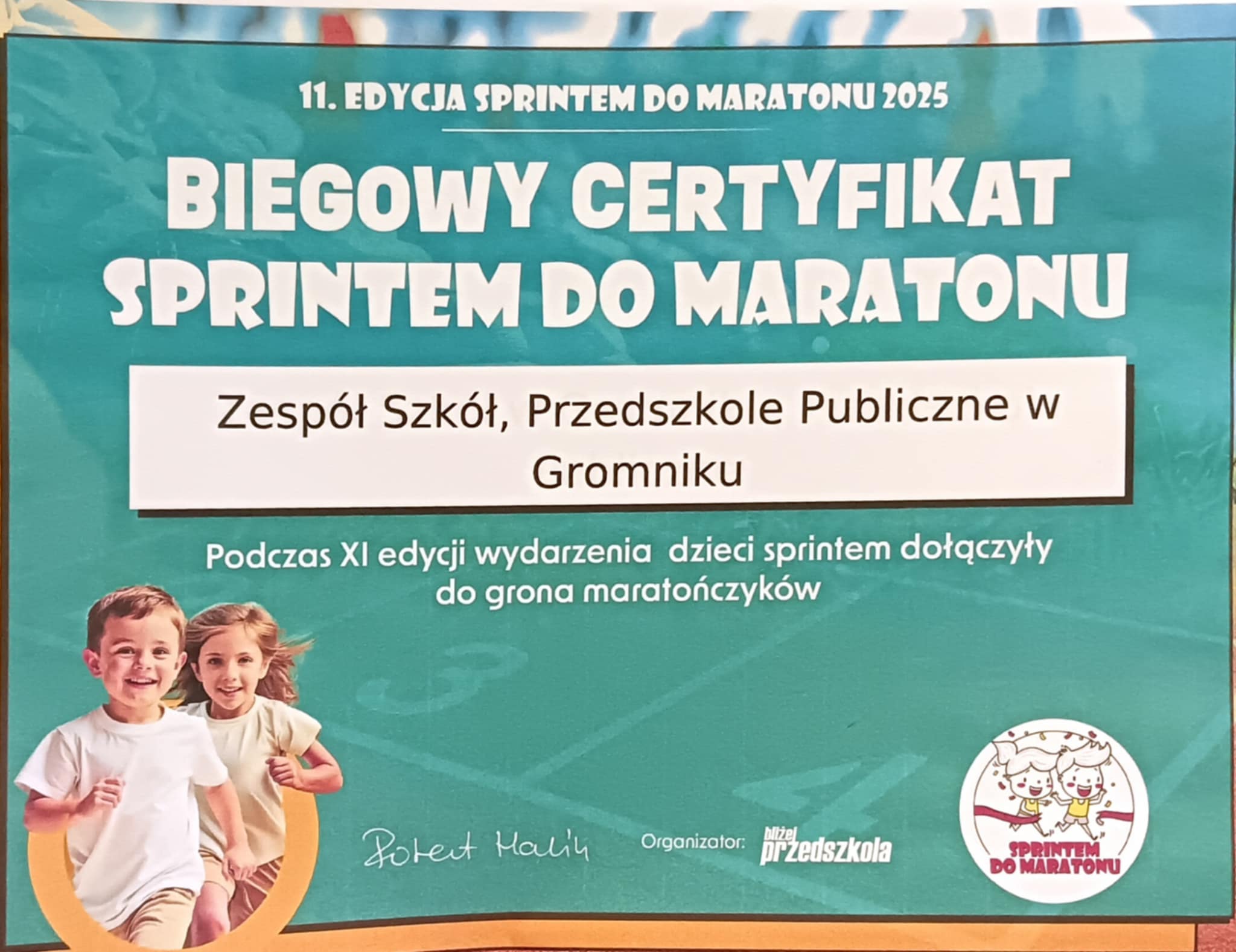 Przedszkolaki w XI edycji Ogólnopolskiego Maratonu Przedszkolaków „Sprintem do Maratonu”